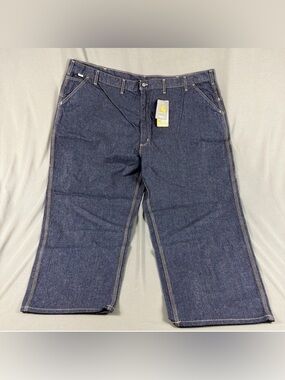 Carhartt Jeans FR Signature Denim Dungaree 54 x 30 Blue Cotton NWT MSRP $105